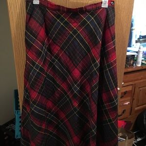Ralph Lauren Plaid Midi Skirt, Wool